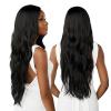 imageSensationnel Bare lace fulllace wig  unit 5 human hair blend all lacefrontal glueless synthetic 180 degree preplucked hairline 1 JETBLACK1 JETBLACK