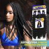 imageSensationnel Ruwa prestretched braiding hair  3x deep 18 inch water repellent kanekalon fast dry synthetic sports itch free 1 pack 1 JETBLACK1 JETBLACK