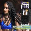 imageSensationnel Ruwa prestretched braiding hair  3x deep 24 inch water repellent kanekalon fast dry synthetic sports itch free 1 pack 1 JETBLACKSM27613