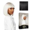 imageSensationnel Empire bob humanhair wig  straight cut face framing mesh cap for comfort with bangs 10 inch 1 JETBLACK1 JETBLACK