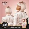 imageSensationnel Empire bob humanhair wig  straight cut face framing mesh cap for comfort with bangs 10 inch 1 JETBLACK1B OFFBLACK