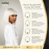 imageSensationnel Empire bob humanhair wig  straight cut face framing mesh cap for comfort with bangs 10 inch 1 JETBLACK1B OFFBLACK