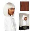 imageSensationnel Empire bob humanhair wig  straight cut face framing mesh cap for comfort with bangs 10 inch 1 JETBLACKCOPPERCHARM
