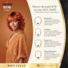 imageSensationnel Empire bob humanhair wig  wavy cut 12 inch face framing mesh cap for comfort with bangs 1 JETBLACKRICHBURGUNDY