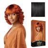 imageSensationnel Empire bob humanhair wig  wavy cut 12 inch face framing mesh cap for comfort with bangs 1 JETBLACK1 JETBLACK