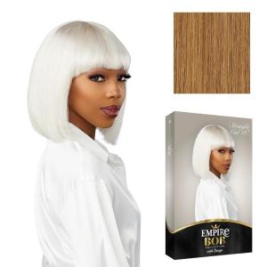 imageSensationnel Empire bob humanhair wig  straight cut face framing mesh cap for comfort with bangs 10 inch 1 JETBLACKHONEYBLONDE