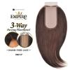 imageSensationnel Empire humanhair lace closure  yaki 12 inch 3 way lacepart hand tied weaving closure 2 DARKBROWNT1BBG