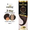 imageSensationnel Empire humanhair lace closure  yaki 12 inch 3 way lacepart hand tied weaving closure 2 DARKBROWNT1BBG