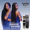 imageSensationnel Empire bulk braiding  wet and wavy deep 18 inch human hair braids for knotless boho box or curly loose wave styles  1 pack 18 inch 1 JETBLACK4 MEDBROWN