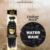 imageSensationnel Empire bulk braiding  water wave 22 inch human hair braids for knotless boho box or curly loose wave styles 1 JETBLACK1 JETBLACK