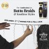 imageSensationnel Empire bulk braiding  water wave 22 inch human hair braids for knotless boho box or curly loose wave styles 1 JETBLACK1 JETBLACK