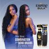 imageSensationnel Empire bulk braiding  water wave 22 inch human hair braids for knotless boho box or curly loose wave styles 1 JETBLACK1 JETBLACK