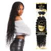 imageSensationnel Empire bulk braiding  water wave 22 inch human hair braids for knotless boho box or curly loose wave styles 1 JETBLACK1 JETBLACK