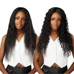 imageSensationnel Empire multi weave hair  wet and wavy breeze wave human hair 3 bundle layered lengths 10 12 14 inch 1 JETBLACK1B OFFBLACK