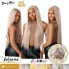 imageSensationnel Shear muse goldkrush lacewig  jaiyana deep laceparting hand tied ready to wear synthetic prestyled units BEIGEASHBLONDECREAMYBLONDE