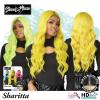 imageSensationnel Shear muse lace wig  sharitta deep laceparting hand tied ready to wear synthetic prestyled units BABYBLUENEONPURPLE