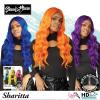 imageSensationnel Shear muse lace wig  sharitta deep laceparting hand tied ready to wear synthetic prestyled units BABYBLUENEONPURPLE