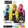 imageSensationnel Shear muse lace wig  sharitta deep laceparting hand tied ready to wear synthetic prestyled units BABYBLUENEONROYALBLUE