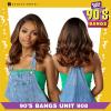 imageSensationnel Butta lace 90sbangs wigs  unit 908 glueless wide deep part synthetic preplucked hairline BALAYAGECHOCOLATELIGHTASHBROWN
