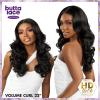 imageSensationnel Butta lace HHM wigs  volume curl 22 inch human hair blend extra wide 5 inch parting preplucked hairline glueless lacefront BALAYAGEMOCHA1 JETBLACK