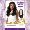 imageSensationnel Butta lace HHM wigs  volume curl 22 inch human hair blend extra wide 5 inch parting preplucked hairline glueless lacefront BALAYAGEMOCHA1 JETBLACK