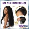 imageSensationnel Butta lace HHM wigs  wet and wavy water wave 26 inch human hair blend extra wide 5 inch parting preplucked hairline glueless lacefront 1B OFFBLACK1 JETBLACK