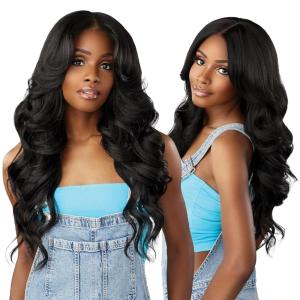 imageSensationnel Butta lace 90sbangs wigs  unit 911 glueless wide deep part synthetic preplucked hairline ASHPEACHBLONDEGINGERCOPPER