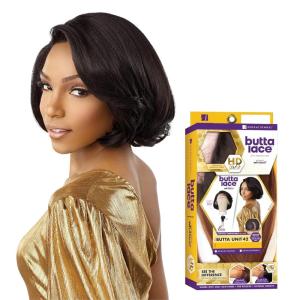 imageSensationnel Butta lace wigs  unit 42 extra wide 5 inch deep parting synthetic preplucked hairline glueless lacefront 1 JETBLACK1B OFFBLACK
