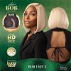 imageSensationnel Chicbob lace frontwig  Bob unit 2 face framing glueless wig wide 5 inch deep part synthetic preplucked hairline 1 JETBLACKBEIGEASHBLONDE