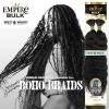 imageSensationnel Empire bulk braiding  wet and wavy french 18 inch human hair braids for knotless boho box or curly loose wave styles  2 pack 18 inch 2 DARKBROWN