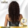 imageSensationnel Empire Curly human hair  spanish curl tangle free weaving for quick weave and sew in styles for faux highlights  1 pack 14 inch 1 JETBLACK