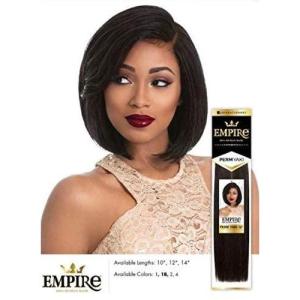 imageSensationnel Empire perm yaki weave  14 inch human hair for weaving and sew in styles 4 MEDBROWN