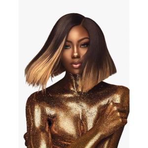 imageSensationnel Empire gold yaki weave  human hair for weaving and sew in styles 8 inch 1 JETBLACK2 DARKBROWN