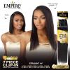 imageSensationnel Empire butterfly clip in  straight 7 piece human hair lace weft clip ins 14 Inch T2274 MEDBROWN
