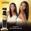 imageSensationnel Empire butterfly clip in  straight 7 piece human hair lace weft clip ins 14 Inch T2274 MEDBROWN