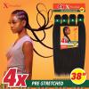 imageSensationnel Xpression prestretched braiding hair  4x braid 38 inch all kanekalon flame retardant synthetic braid for box braids and twists 1 pack 1 JETBLACKSM1B350