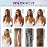 imageSensationnel What Lace 13X6 Wigs  Keshila 20 Inch Human Hair Blend Lacefrontal Glueless Synthetic With Natural Density Preplucked Hairline 1 JETBLACKCOLORMELTMOCHA