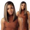 imageSensationnel What Lace 13X6 Wigs  Shiyana 14 Inch Human Hair Blend Lacefrontal Glueless Synthetic With Natural Density Preplucked Hairline 1 JETBLACKDHGOLDENBLONDE
