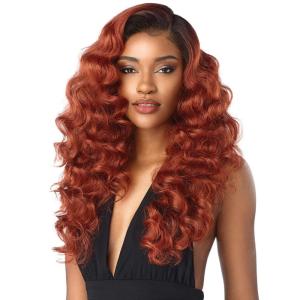 imageSensationnel What Lace 13X6 Wigs  Darlene Lacefrontal Hand Tied Glueless Synthetic With Natural Density Preplucked Hairline 613 BLONDEMPGOLD