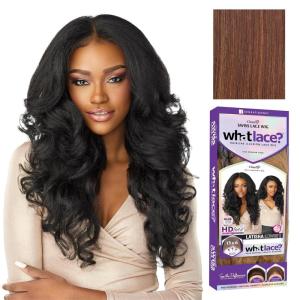 imageSensationnel What Lace 13X6 Wigs  Latisha Lacefrontal Hand Tied Glueless Synthetic With Natural Density Preplucked Hairline Off Black 1BFLAMBOYAGECHOCOLATE