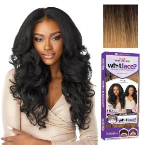 imageSensationnel What Lace 13X6 Wigs  Latisha Lacefrontal Hand Tied Glueless Synthetic With Natural Density Preplucked Hairline Off Black 1BTipped Off Black and Honey Blonde T1B27