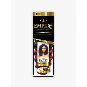 imageSensationnel Empire Curly human hair  deep wave tangle free weaving for quick weave and sew in styles for faux highlights 10 inch 1 JETBLACKF430
