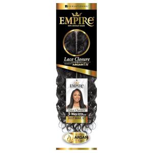 imageSensationnel Empire humanhair lace closure  deep wave 12 inch 3 way lacepart hand tied weaving closure 1 JETBLACK2 DARKBROWN
