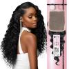 imageSensationnel Pearlish bundle 4x5 closure  euro deep 12 inch HD lace beauty supply human hair bundles weave 15a soft remy NATURALNATURAL