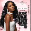 imageSensationnel Pearlish multi bundle  euro body deep pearl conditioned 15a soft remy beauty supply sew in or glue on human hair layered lengths 10 12 14 inch NATURALNATURAL