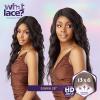 imageSensationnel What Lace 13X6 Wigs  Giana 28 Inch Human Hair Blend Lacefrontal Glueless Synthetic With Natural Density Preplucked Hairline 1B OFFBLACKCOLORMELTMOCHA