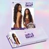 imageSensationnel What Lace 13X6 Wigs  Giana 28 Inch Human Hair Blend Lacefrontal Glueless Synthetic With Natural Density Preplucked Hairline 1B OFFBLACKCOLORMELTMOCHA