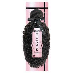 imageSensationnel Pearlish bundle human hair  burmese curl deep pearl conditioned 15a soft remy beauty supply sew in or glue on bundles 10 inch NATURALNATURAL