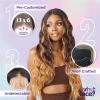 imageSensationnel What Lace 13X6 Wigs  Raveena 28 Inch Human Hair Blend Lacefrontal Glueless Synthetic With Natural Density Preplucked Hairline 1 JETBLACKCOLORMELTBLONDE