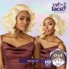 imageSensationnel What Lace 13X6 Wigs  Talisa 12 Inch Human Hair Blend Lacefrontal Glueless Synthetic With Natural Density Preplucked Hairline 1 JETBLACK2 DARKBROWN